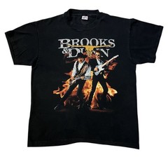 Vtg Brooks & Dunn Electric Rodeo Single Stitch T-Shirt Size XL Double Graphics