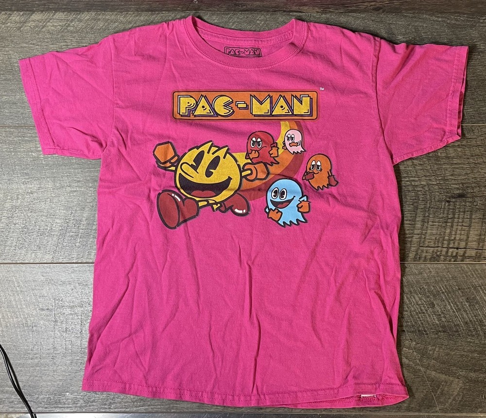 Pac-Man By C-Life Group LTD Kids Graphic T-Shirt Size L Vintage Arcade