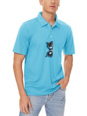 Men’s Casual Polo Shirts Buttons Short Sleeve Quick Dry Outdoor Golf Sport Tops