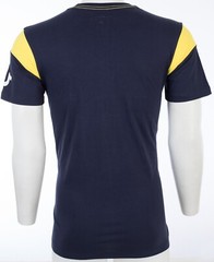 $79 TRUE RELIGION Navy SQUARE FOOTBALL Short Sleeve Designer Graphic T-shirt NWT