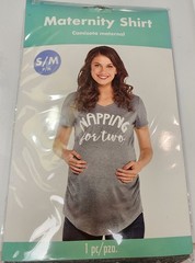Napping For Two – Novelty Graphic T-Shirt – Maternity Pregnancy Shirt -S/M – NEW