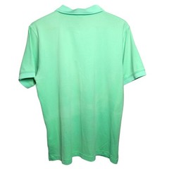 Helly Hansen Polo Shirt Men Size L Large Green HH Logo Textured Polyamide