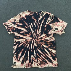 Dickies T-Shirt Mens Large Tie-Dye Distressed Destroyed Ripper Grunge Art