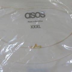 ASOS Design Mens XXXL Cream Oversized California Palm Tree Embroidered T-Shirt