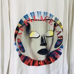 Palace Shirt Mens XL White Flat Stancey Longsleeve Skateboard Graphic Mask Art