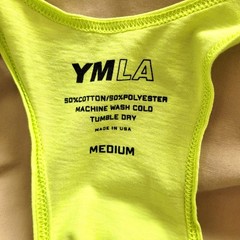 YMLA Men’s Medium Neon Yellow Racerback Tank Top NEW