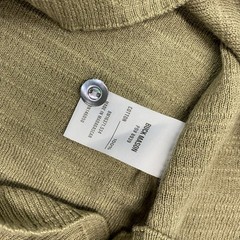 Buck Mason Shirt Mens Large Olive Daybreak Rower Thermal Knit Henley Long Sleeve