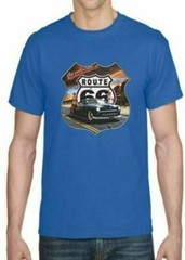Adult DryBlend® T-Shirt – ( GET YOUR LICKS ON ROUTE 66 (SLED LOW RIDER)- HOT ROD