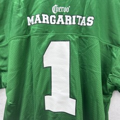 Vintage Jose Cuervo XL Shirt Jersey Green Football Promo Tequila Margarita