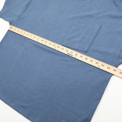 American Eagle Men’s Blue Large Relaxed Cotton Blend Crew Neck T-Shirt w/ Pocket