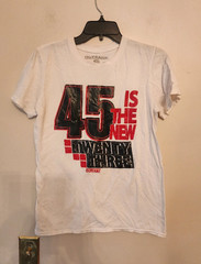 Outrank mens 45 is the new 23 t shirt size small