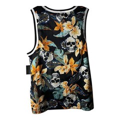 No Boundaries Mesh Tank Size Large(42-44) Skulls & Flowers NEW