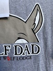 GREAT WOLF LODGE Heather Grey Wolf Dad SS Tee Shirt M