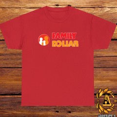 New Family Dollar Logo Black/Sport Grey/White/Navy/Red T-Shirt S-5XL
