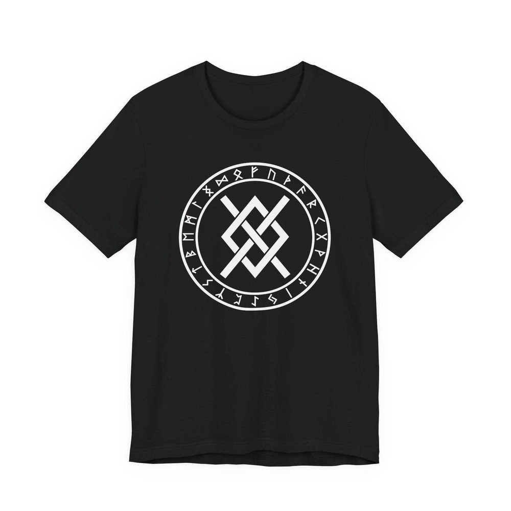 Odin’s Spear Gungnir Norse T-Shirt | Viking Symbol With Rune Circle Tee