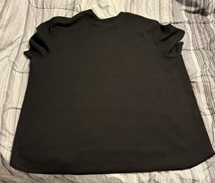 One Bone Bullet Men’s 7XL Black Short Sleeve Shirt, Wrinkle-Free, Waffle Tee