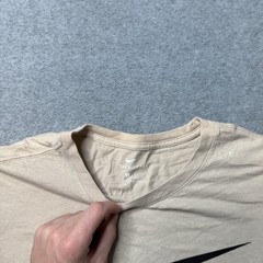 Nike T Shirt Mens Medium Beige Just Do It Performance Classic Sports Adult