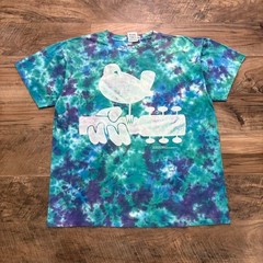 Vintage Y2K Woodstock Peace and Music Tee 1994 tie‑dye Single Stitch Made In USA