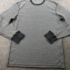 Levis Shirt Men 2XL Gray Striped Crewneck Long Sleeve Casual Outdoors