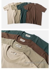 10PC NON STOCK 9oz 100% Cotton Tubular T-Shirts Mens Loose Tee Shirt Solid Color