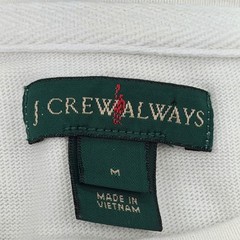 J.Crew Oarsman Mens M Cream Navy Blue Always Striped Long Sleeve Cotton Crewneck