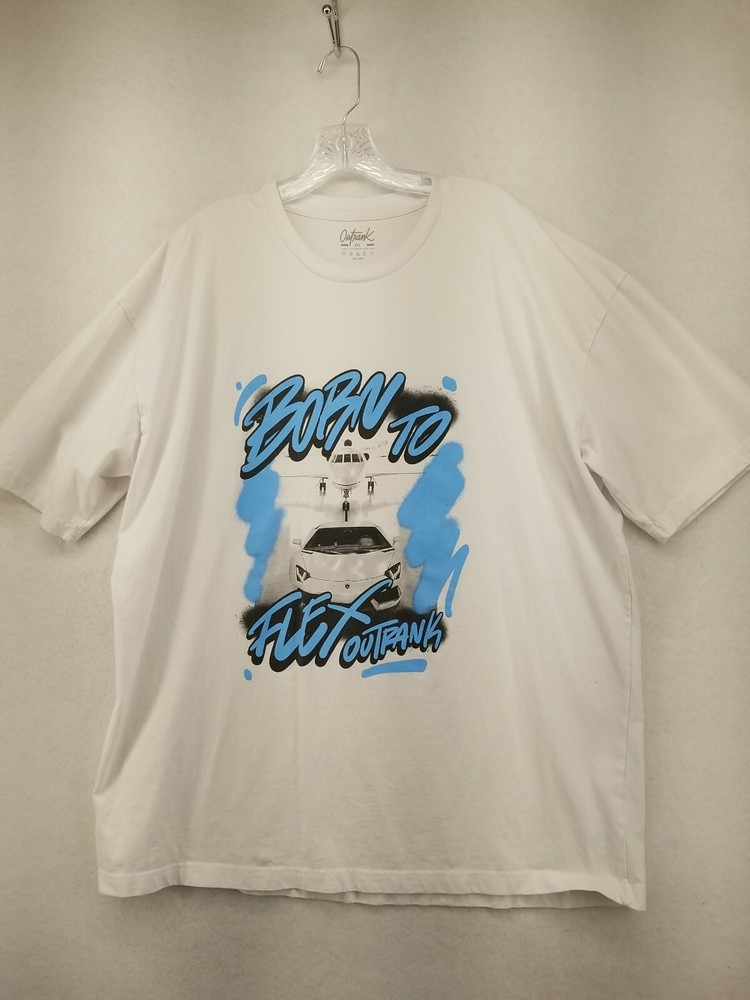 OUTRANK BORN TO FLEX TSHIRT MENS SIZE 3XL SHORT SLEEVE SOFT CASUAL