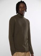 Joseph Waffle Turtleneck S-XL Mens Ivory Black Long Sleeve Standard Cloth New