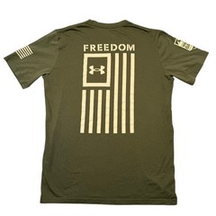 Under Armour Freedom T-Shirt Mens Small Green Air Force Warrior Games 1370810