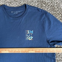 Travis Mathew T-Shirt Men XL X-Large Blue Return Ticket Graphic Golf Soft NWT