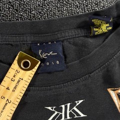 Karl Kani Gold T-Shirt Black Diamond AOP Mens 4XL Streetwear KK Logo