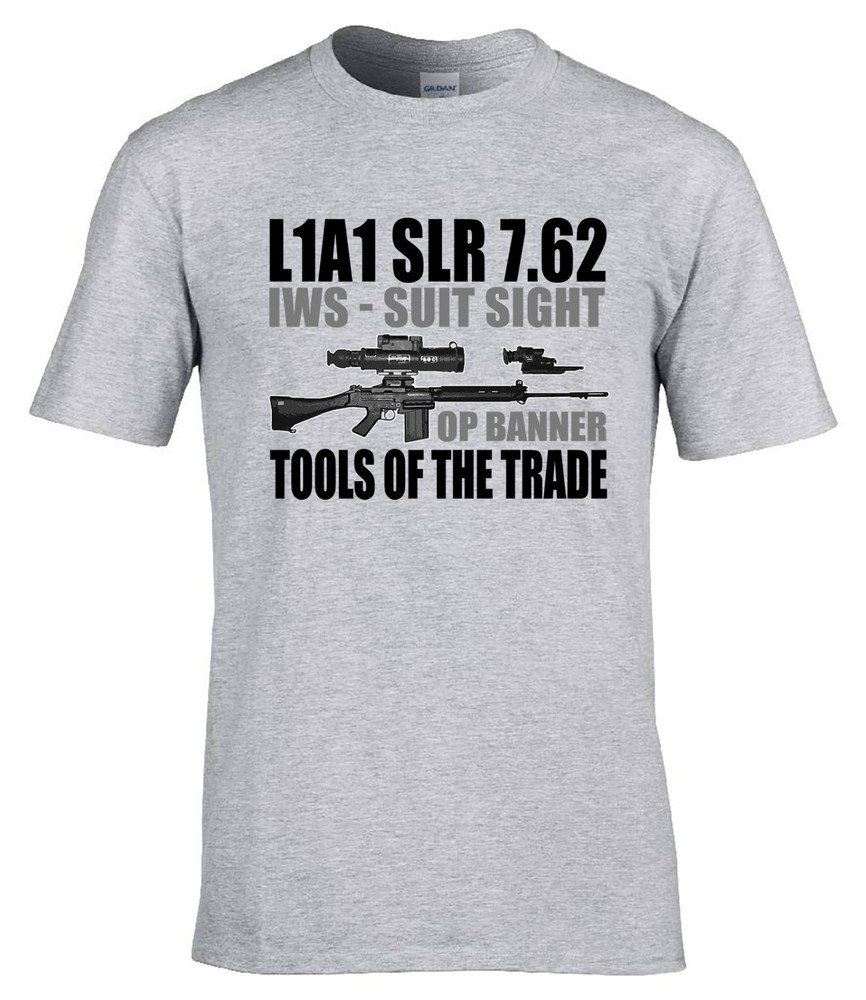 L1A1 SLR 7.62 IWS Suit Sight OP Banner Military Veteran T-Shirt Gift