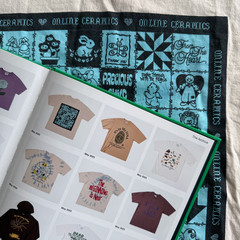 Online Ceramics 2023 Mountain Mist Quilt Tee Size Large Off White