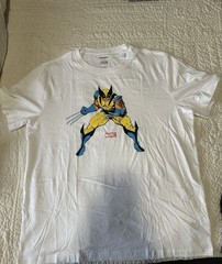 Old Navy x Marvel Wolverine White Graphic Print Logo Men’s Crew Neck T-Shirt L