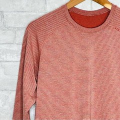 Lululemon Metal Vent Tech Long Sleeve Tee Size Small Cayenne White Blue Lime