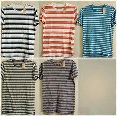 NWT AMERICAN EAGLE Men’s Classic Fit T-Shirts SMALL Stripes Assorted Colors