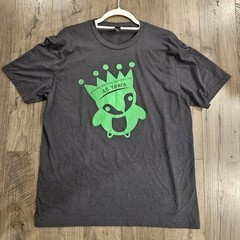 sz L District Perfect Tri Charcoal Grey Penguin Graphic Tee Shirt 45 Years