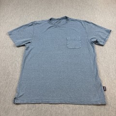 Patagonia Shirt Medium Blue Pocket Tee Striped Short Sleeve Casual Cotton 52600