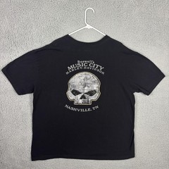 Harley Davidson Shirt Mens 2XL Black Jester Skull Nashville Graphic Biker Tee