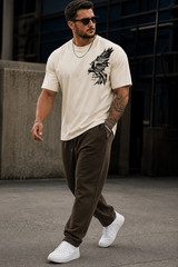 Men’s Eagle Cool Graphic T-Shirt Loose Fit Streetwear Summer Casual Cotton Tee