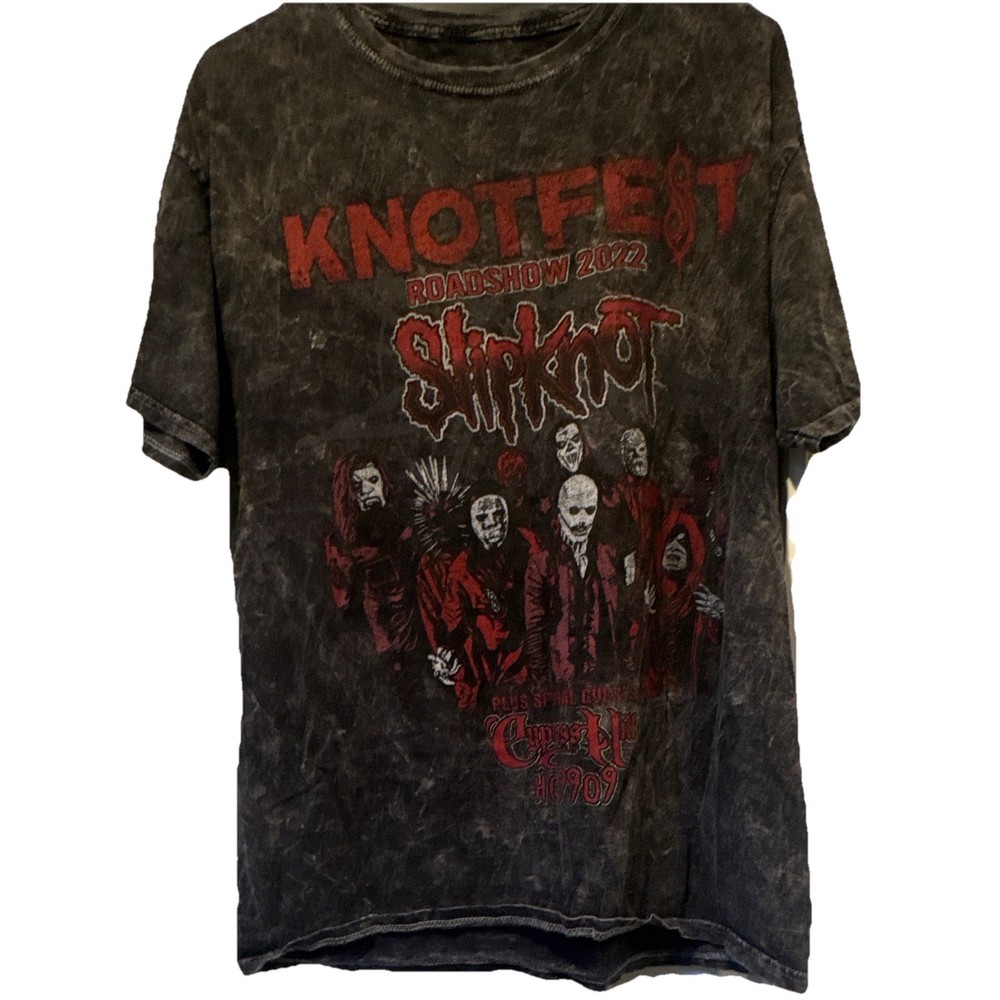 Knotfest Roadshow 2022 Slipknot Black Concert T Shirt Size L