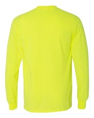 Long Sleeve Custom Printed LOGO/TEXT Shirt Safety Orange – Safety Green