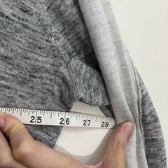 Vince Mens XXL Gray Sweater Tee Long Sleeve Cotton Cashmere Modal Lightweight *