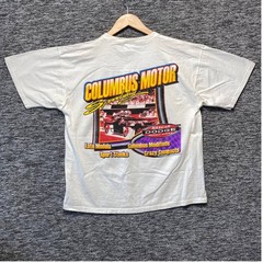 Vintage Columbus Motor Speedway Ohio T Shirt NASCAR Dodge Weekly Series White XL