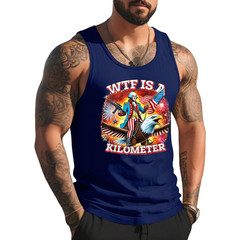 Retro WTF is A Kilometer Funny Patriotic American Freedom Tank Top