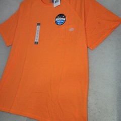 Dickies Shirt Mens 2XL XXL Orange Temp IQ Lightweight Performance Wicking NWT
