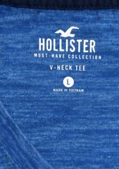 Hollister Must-Have Collection Blue Ombre V-Neck T-Shirt Mens Large