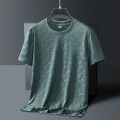 New Men Fashion Trend Ice Silk Short Sleeve Streetwear Summer T-Shirt 3 Colors