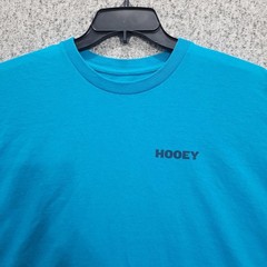Hooey Western Original Mens XL T-Shirt Turquoise Blue Cotton Short Sleeve