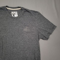 Adidas Shirt Mens Large L Short Sleeve Logo Climate Woven Pullover Gray