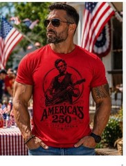 Funny Abraham Lincoln Guitar Shirt, America 250th Anniversary Tee, 4th of July
